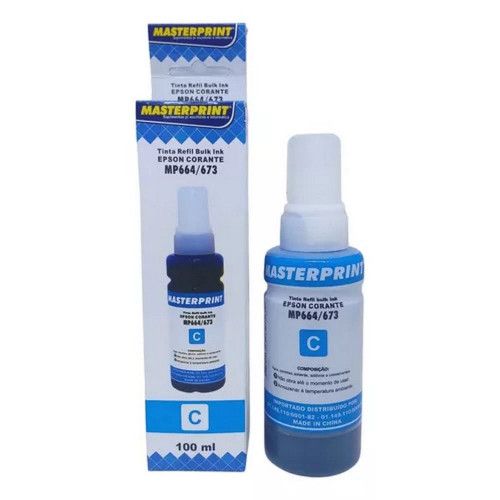 TINTA REFIL EPSON COMPATIVEL 100ML CIANO LIGHT - REF. 664/673 - 1 UNIDADE