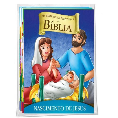 LIVRO DE HISTORIA INFANTIL HISTORIA BIBLICA BICHO ESPERTO - REF. 3081-0 - PACOTE COM 8 UNIDADES