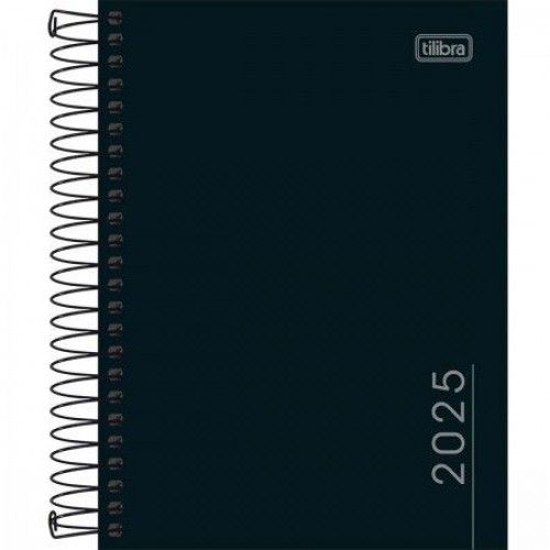 AGENDA ESPIRAL M4 PEPPER PRETO TILIBRA 2025 - REF. 179698 - PACOTE COM 4 UNIDADES