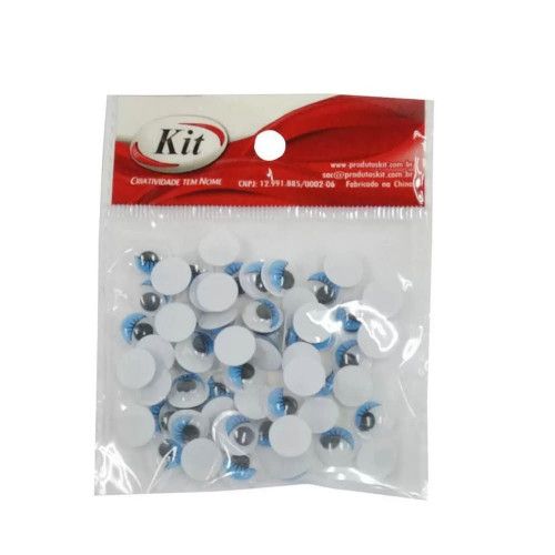 OLHINHOS 10MM ARTICULADOS COM CILIOS  - REF. CE-10/529690 - PACOTE COM 50 UNIDADES