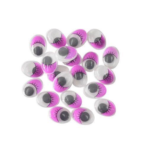 OLHINHOS 15MM ARTICULADOS COM CILIOS LILAS - REF. CE-15/529704 - PACOTE COM 50 UNIDADES