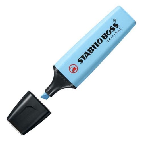 PINCEL MARCA TEXTO PASTEL BOSS STABILO - REF. 70/112 - CAIXA COM 10 UNIDADES
