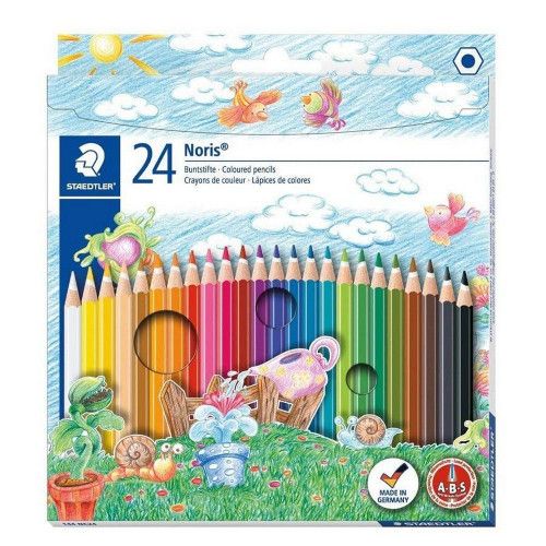 LAPIS 24 CORES NORIS STAEDTLER - REF. 185 C24 03 - 1 PACOTE COM 5 UNIDADES