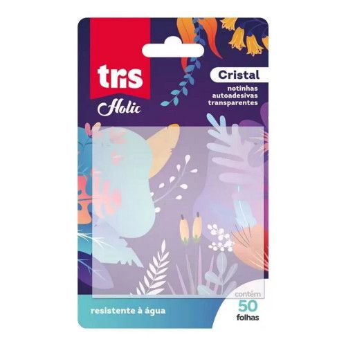 BLOCO ADESIVO DE ANOTACAO HOLIC CRISTAL 50 FOLHAS TRIS - REF. 609539 - 1 UNIDADE