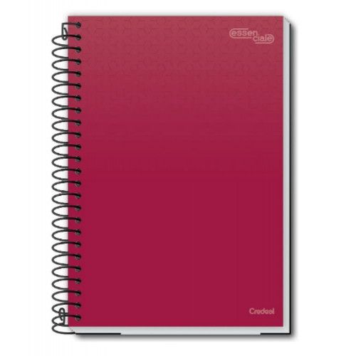 CADERNO 20 MATERIAS CAPA DURA 280 FOLHAS ESSENCIALE CREDEAL - REF. 277225 - PACOTE COM 2 UNIDADES