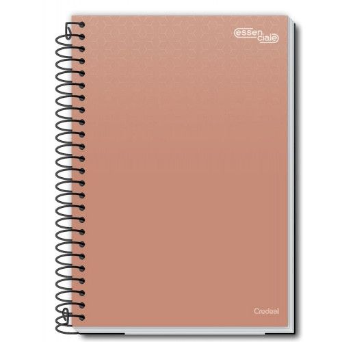 CADERNO ESPIRAL 1/4 200 FOLHAS ESSENCIALE CREDEAL - REF. 277249 - PACOTE COM 5 UNIDADES