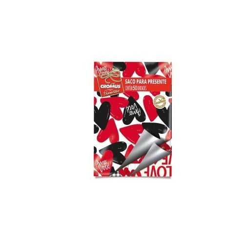 SACO 25X37CM METAL SORTIDO ROMANTICO CROMUS - REF. 99003104 - PACOTE COM 50 UNIDADES
