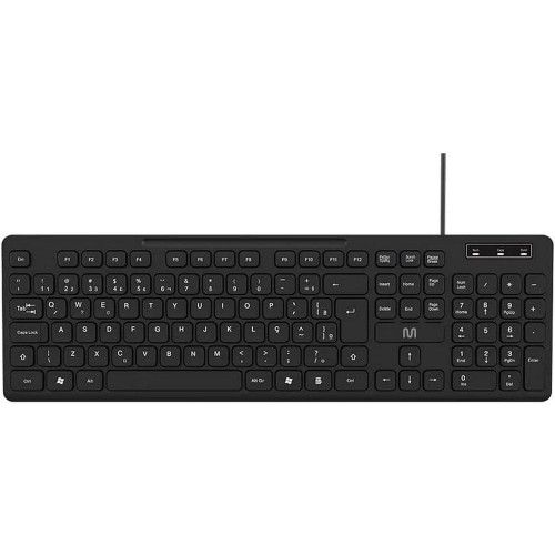TECLADO BASICO USB PRETO SOFT SILENCE MULTILASER - REF. TC144 - 1 UNIDADE