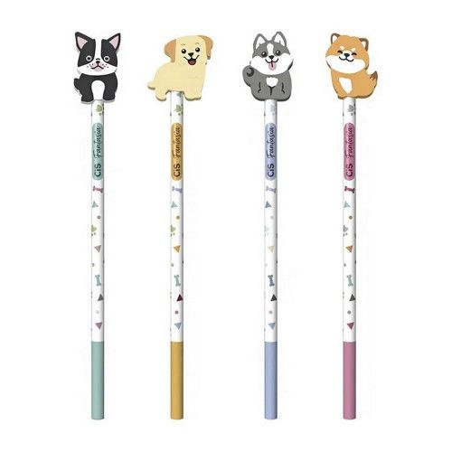 LAPIS PRETO HB REDONDO COM BORRACHA PETS CIS - PACOTE COM 24 UNIDADES - REF. 48.9108