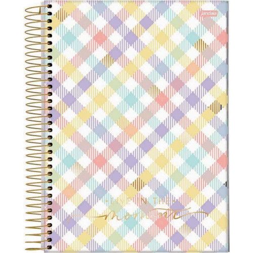 CADERNO 1 MATERIA CAPA DURA 80FL LA CREME JANDAIA - REF. 69016 - PACOTE COM 4 UNIDADES