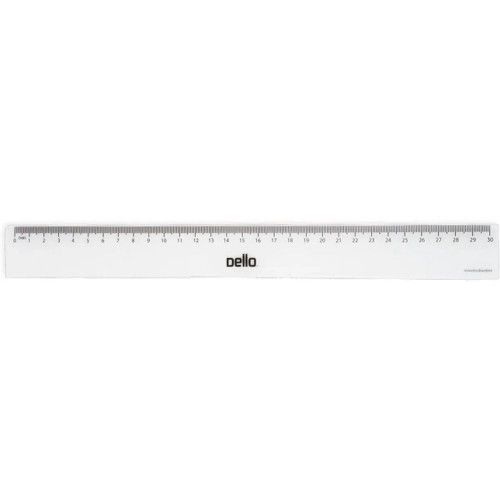 REGUA 30CM FLEXIVEL TRANSPARENTE DELLO - REF. 8510.H - CAIXA COM 50 UNIDADES