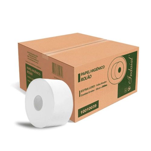 PAPEL HIGIENICO ROLAO 100% CELULOSE 300MT - REF. 23692 - PACOTE COM 8 UNIDADES