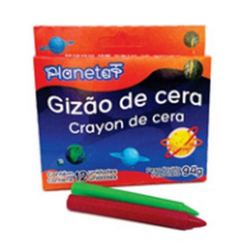 GIZAO DE CERA 12 CORES PLANETA - REF. 4-1002.63.99 - PACOTE COM 12 UNIDADES
