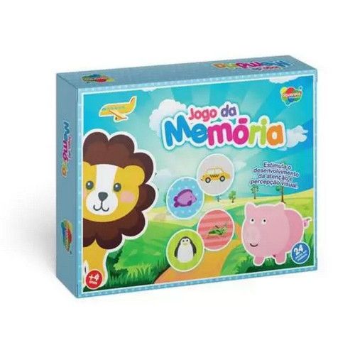 JOGO DA MEMORIA SORTIDO 24 PECAS MADEIRA 112 AQUARELA - REF. ANIMAIS MARINHOS 1 UNIDADE