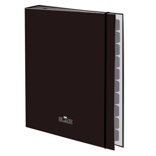 FICHARIO UNIVERSITARIO 4 ARGOLAS 48 FOLHAS ALL BLACK COM ELASTICO - REF. 4139 - 1 UNIDADE