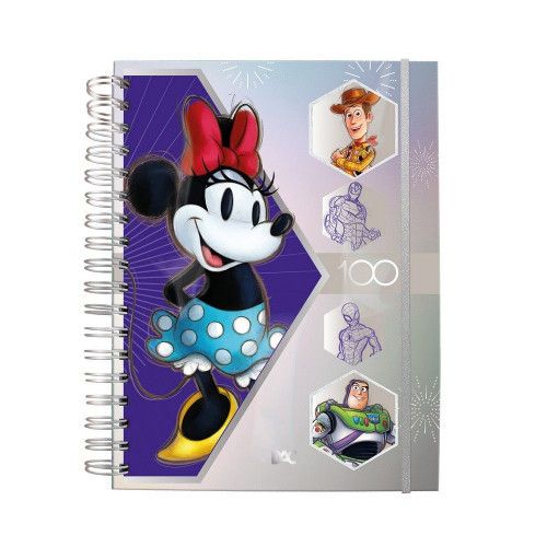 CADERNO SMART MINI DISNEY 100 COLEÇÃO ESPECIAL COM 80 FOLHAS REPOSICIONÁVEIS 90G – REF. 4048 – 1 UNIDADE