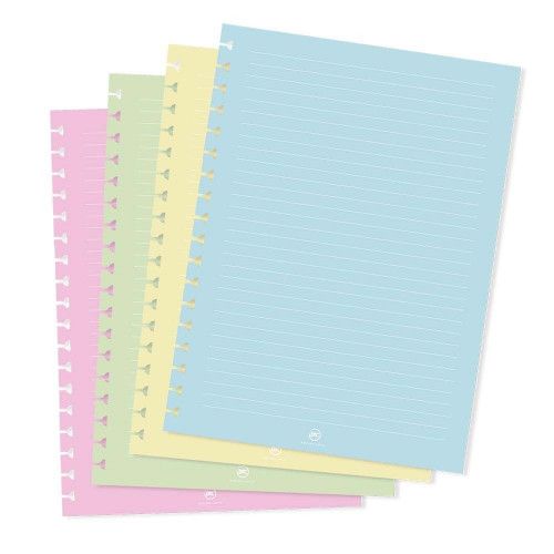 REFIL DE FOLHAS PARA CADERNOS SMART COLEGIAL COM 48 FOLHAS COLORIDAS E PAUTA BRANCA – REF. 4167RE – 1 UNIDADE
