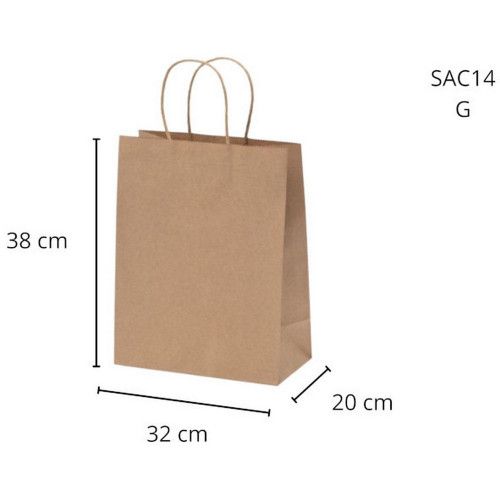 SACOLA KRAFT GG 32 X 20 X 38CM SCRITY - REF. SAC 14. 16 - PACOTE COM 10 UNIDADES