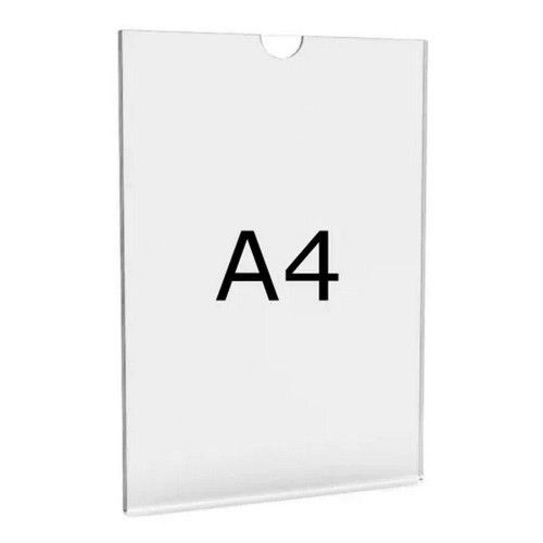 EXPOSITOR A4 VERTICAL FRONTAL CRISTAL MAXCRIL - REF. 10090013 - 1 UNIDADE