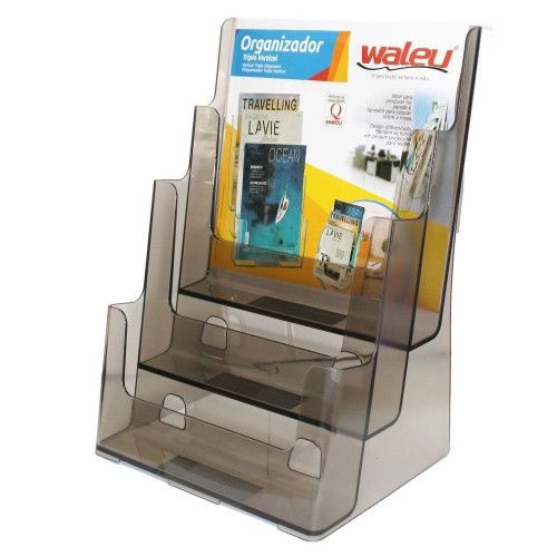 ORGANIZADOR DE ESCRITORIO VERTICAL TRIPLO FUME - REF. 10170076 - 1 UNIDADE