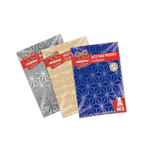SACO 45X59CM METAL SORTIDO CASUAL CROMUS - REF. 99003128 - PACOTE COM 50 UNIDADES