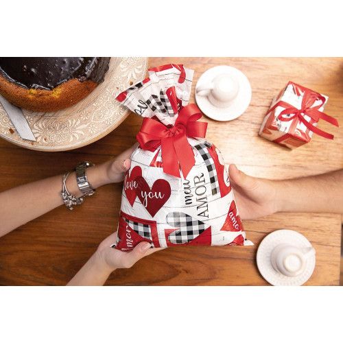 SACO 35X54CM METAL SORTIDO ROMANTICO CROMUS - REF. 99003106 - PACOTE COM 50 UNIDADES