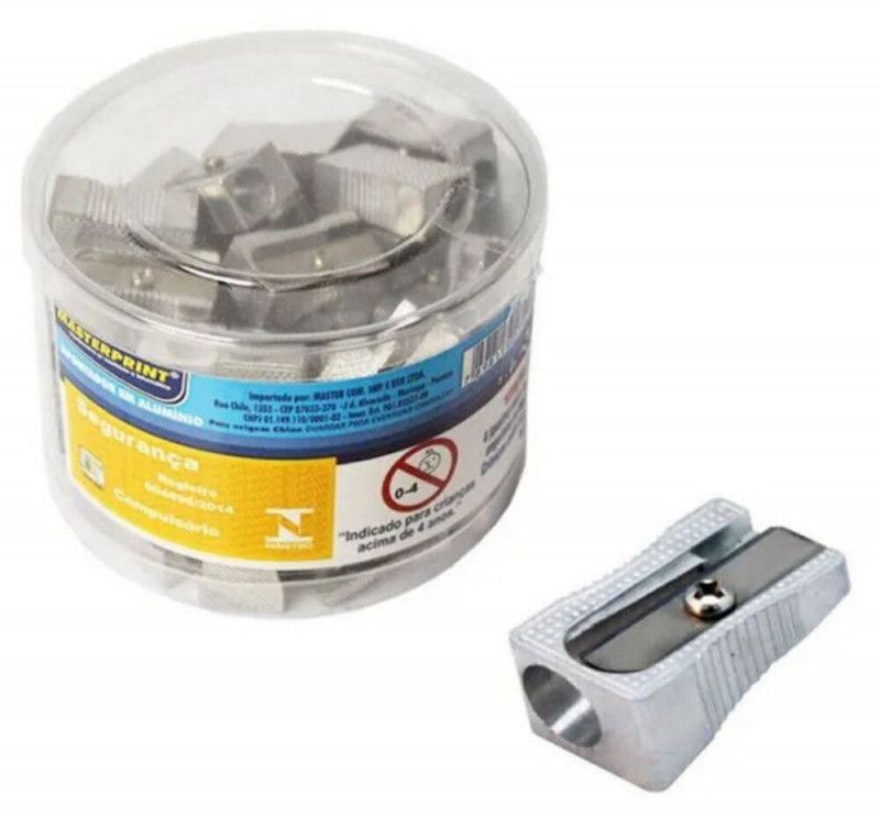 APONTADOR SIMPLES METAL MASTERPRINT - REF. MP1203 - CAIXA COM 48 UNIDADES