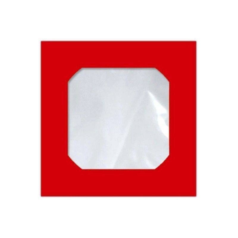 ENVELOPE CD COM VISOR VERMELHO SCRITY - REF. CMD004 - CAIXA COM 250 UNIDADES
