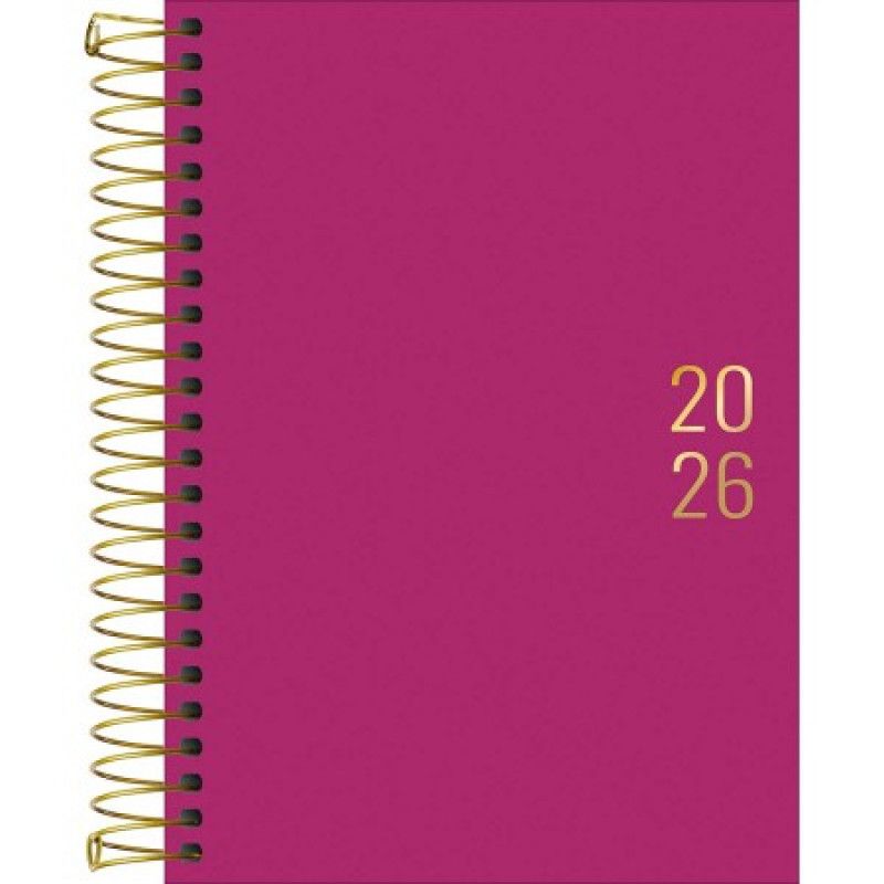 AGENDA ESPIRAL NAPOLI FEMININA M5 TILIBRA 2026 - REF. 145530 - PACOTE COM 5 UNIDADES