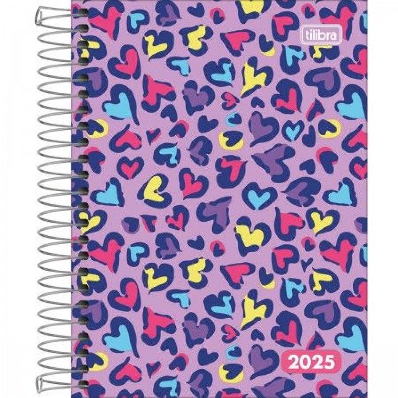 AGENDA ESPIRAL MAIS FEMININA M4 TILIBRA 2025 - REF. 144843 - PACOTE COM 4 UNIDADES SORTIDAS