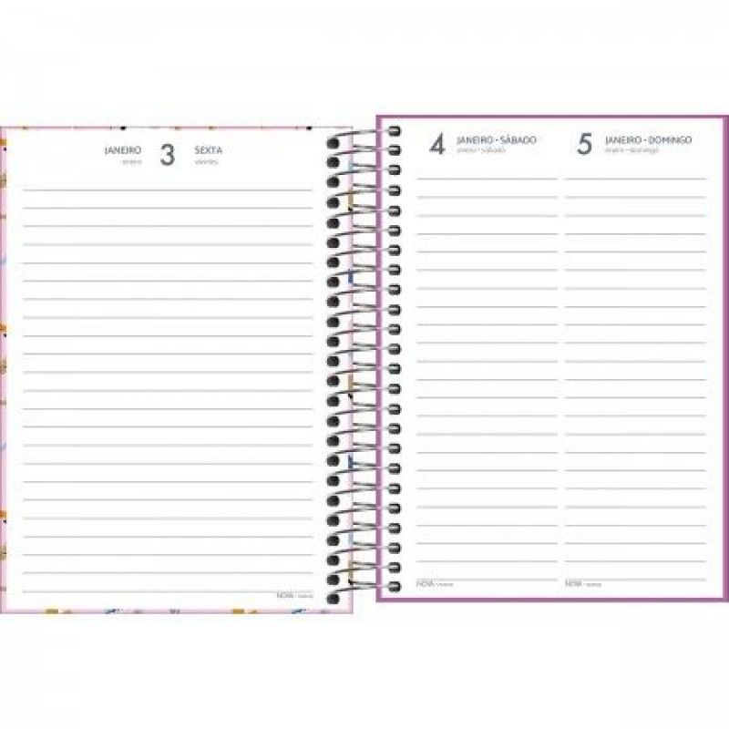 AGENDA ESPIRAL MAIS FEMININA M4 TILIBRA 2025 - REF. 144843 - PACOTE COM 4 UNIDADES SORTIDAS