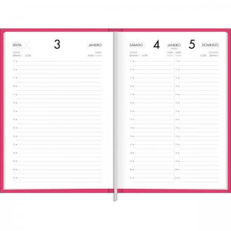 AGENDA COSTURADA NAPOLI M5 FEMININA TILIBRA 2025 - REF. 145548 - PACOTE COM 4 UNIDADES