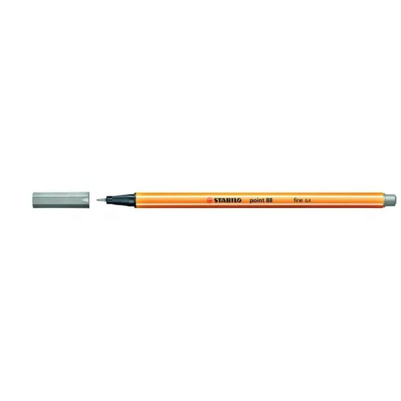 CANETA 0.4 STABILO POINT 88 CINZA CLARO - REF. 88/94 - CAIXA COM 10 UNIDADES