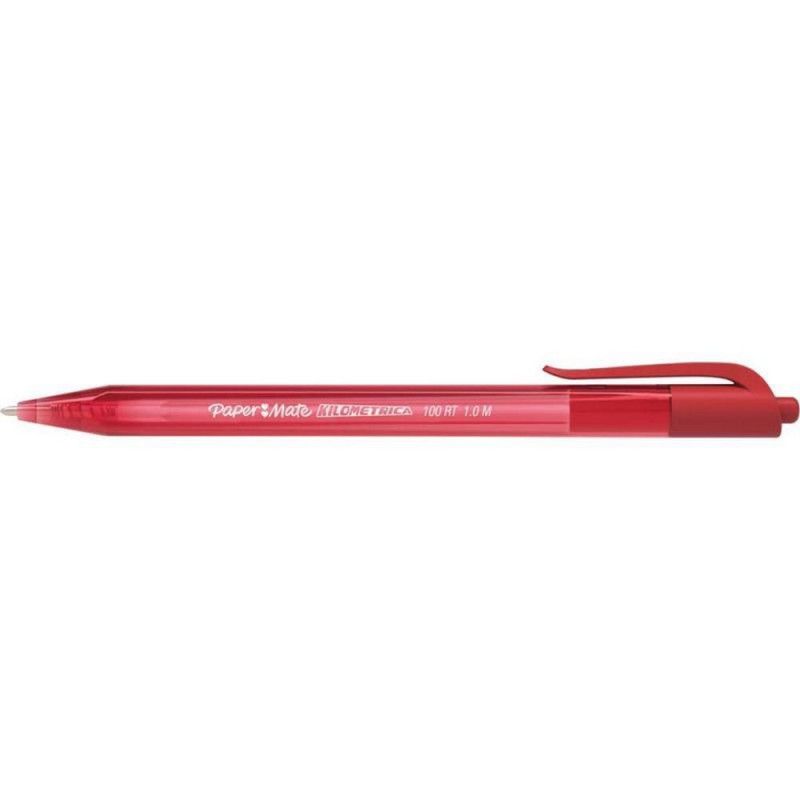 CANETA ESFEROGRAFICA 1.0 KILOMETRICA 100 RT VERMELHO  - REF. 2113/1919795 - CAIXA COM 12 UNIDADES