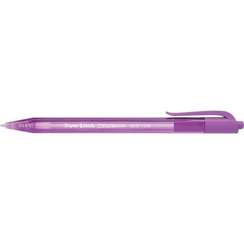 CANETA ESFEROGRAFICA 1.0 KILOMETRICA 100 RT ROXO  - REF. 4872/1890123 - CAIXA COM 12 UNIDADES