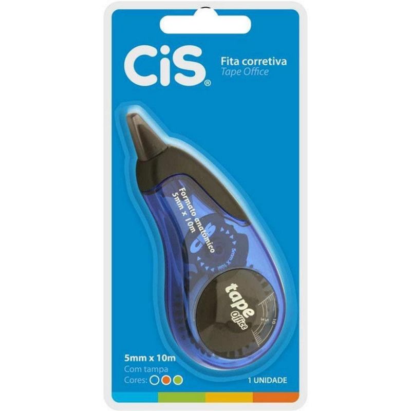 FITA CORRETIVA 5MMX10M CIS OFFICE - REF. 33.5001 - CAIXA COM 6 UNIDADES
