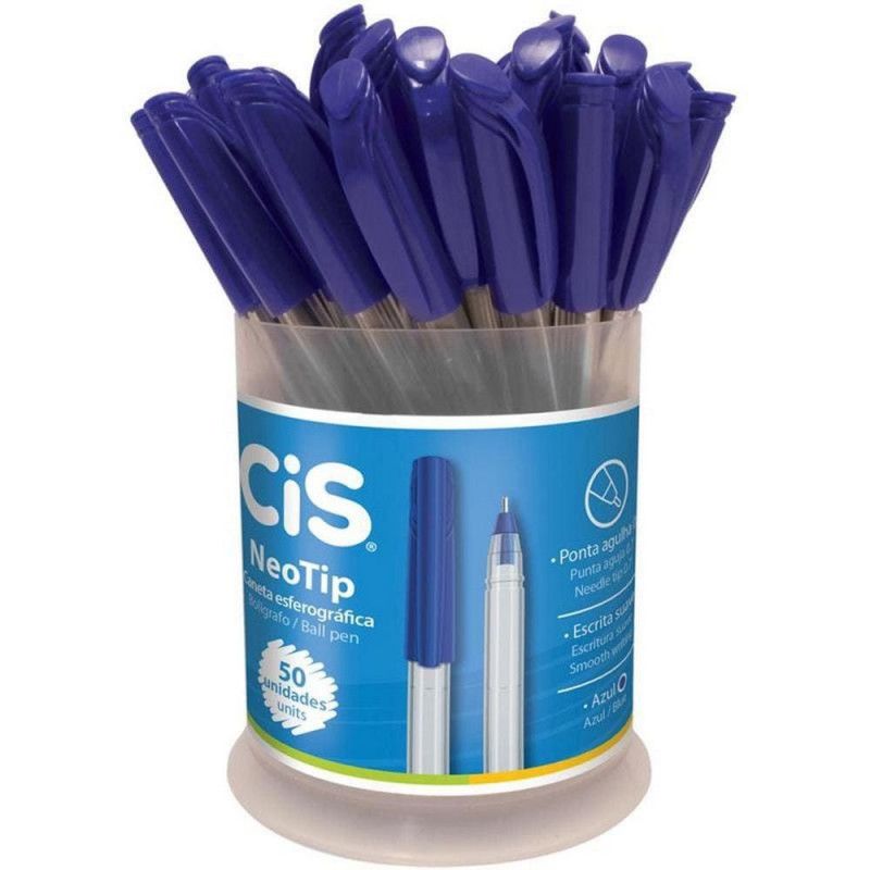 CANETA ESFEROGRAFICA 0.7 NEOTIP AZUL CIS - REF. 34.4700 - CAIXA COM 50 UNIDADES