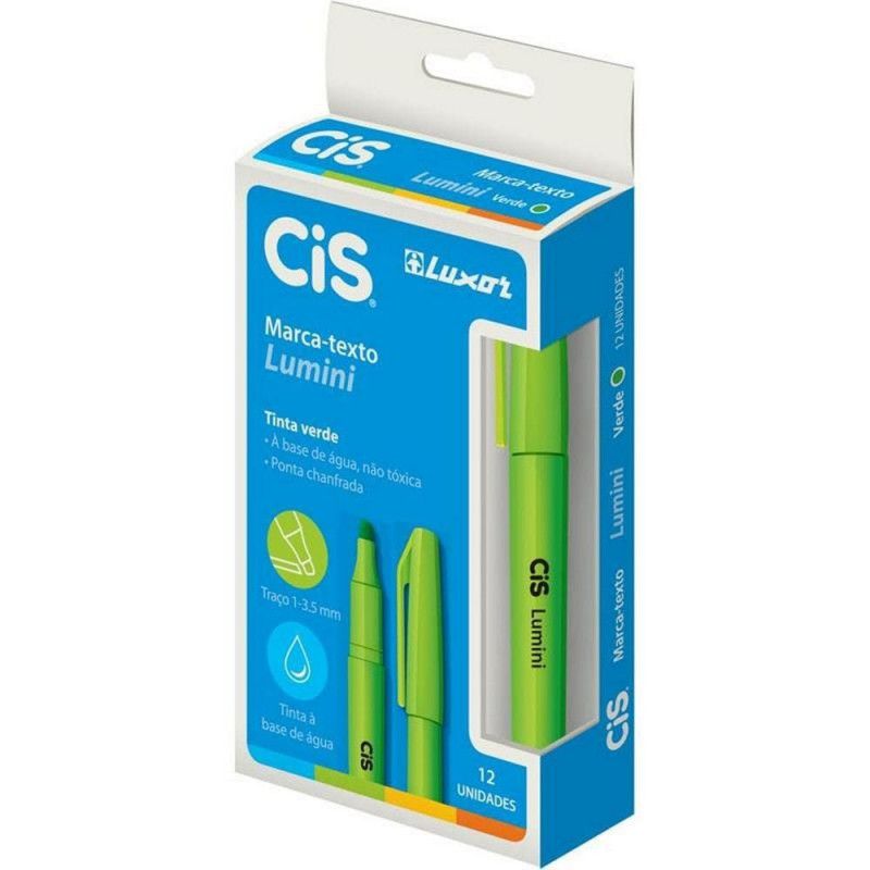 PINCEL MARCA TEXTO LUMINI VERDE - REF 4.7800 - 1 CAIXA COM 12 UNIDADES