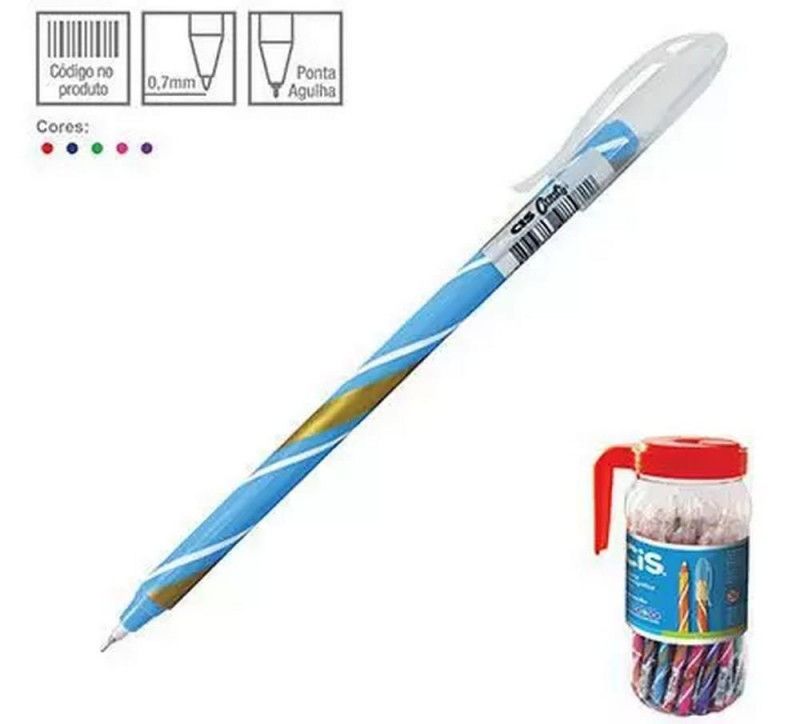 CANETA ESFEROGRAFICA 0.7 CANDY CIS - REF. 5915 CAIXA COM 50 UNIDADES