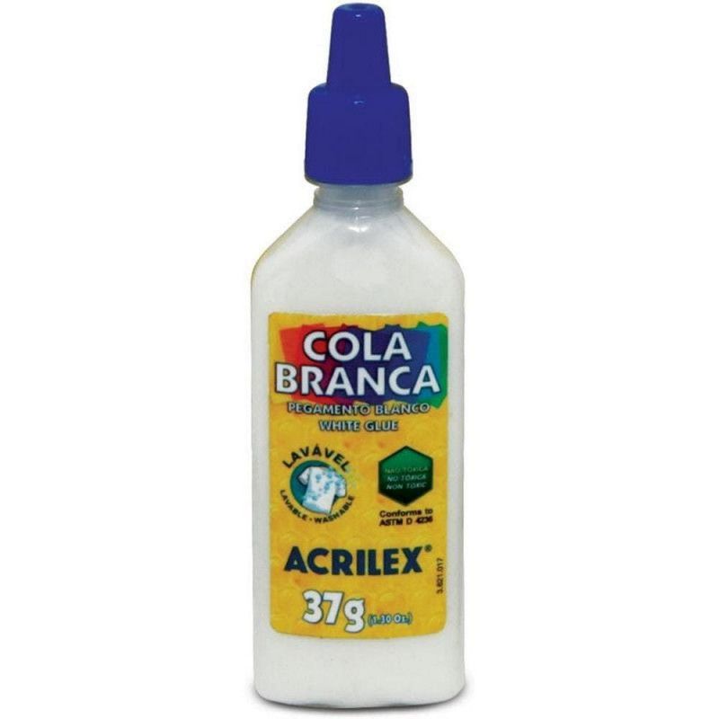 COLA BRANCA 37G ACRILEX - REF. 2840 - CAIXA COM 12 UNIDADES