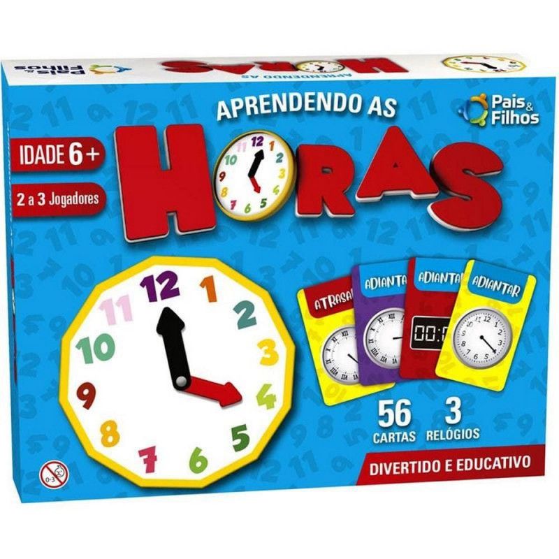 JOGO APRENDENDO AS HORAS PAIS E FILHOS - REF. 2880 - 1 UNIDADE