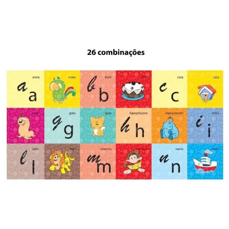 JOGO MEMORIA ALFABETICA 54 CARTAS PAIS E FILHOS - REF. 2814 - 1 UNIDADE