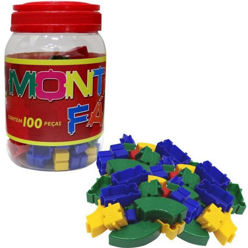 MONTA FACIL POTE COM 100 PECAS PAIS E FILHOS - REF. 4746 - 1 UNIDADE