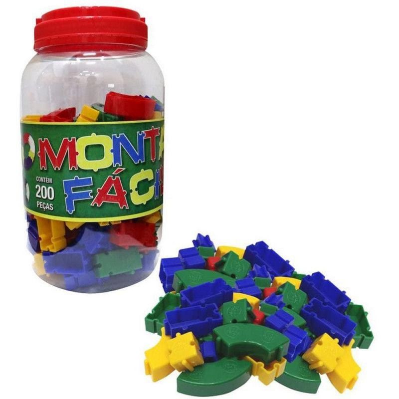 MONTA FACIL POTE COM 200 PECAS PAIS E FILHOS - REF. 4753 - 1 UNIDADE