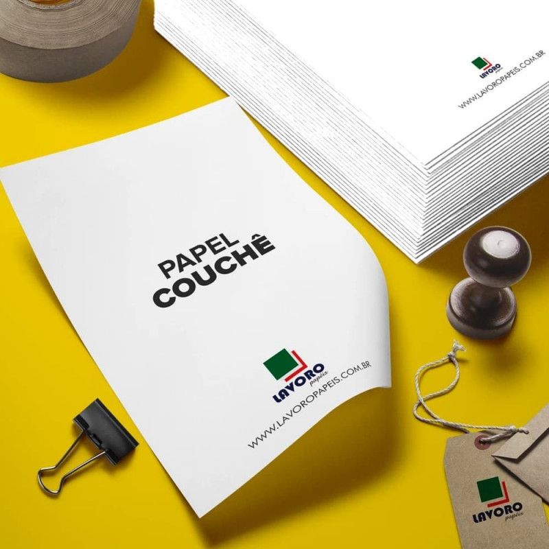 PAPEL COUCHE A4 115G BRILHO - CAIXA COM 200 UNIDADES