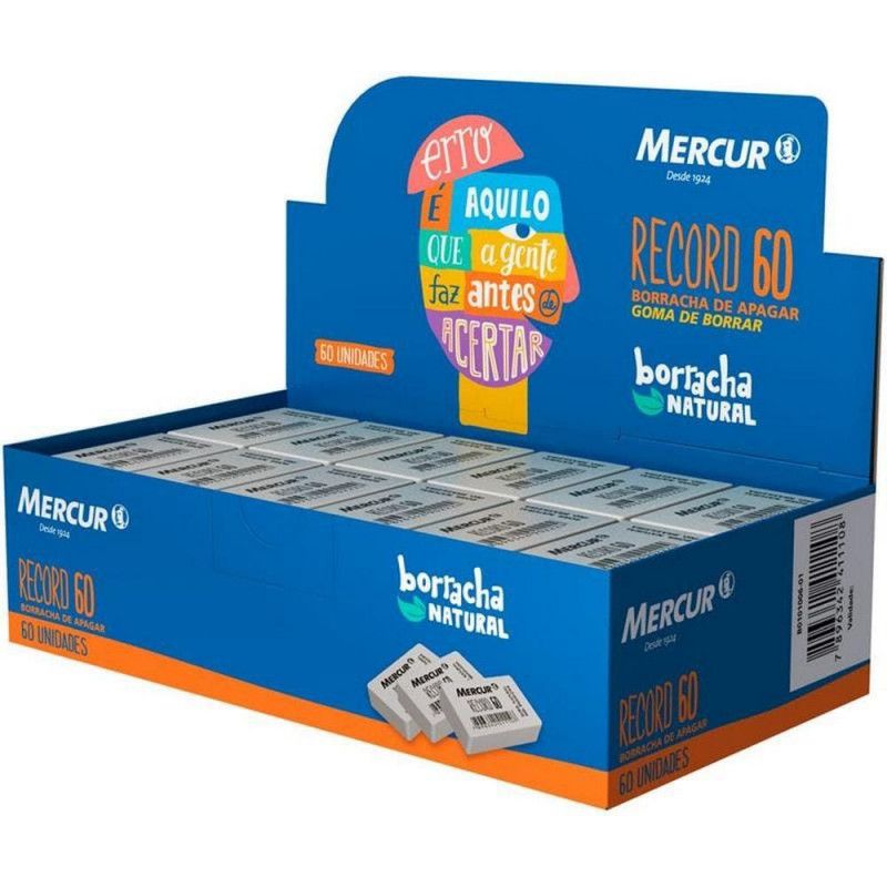 BORRACHA BRANCA RECORD 60 MERCUR - REF. 1006 - CAIXA COM 60 UNIDADES