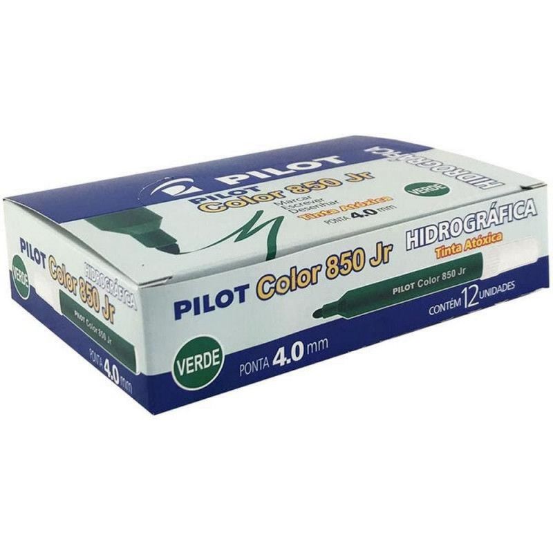 CANETA HIDROGRAFICA COLOR 850 JR VERDE - REF 850 - CAIXA COM 12 UNIDADES