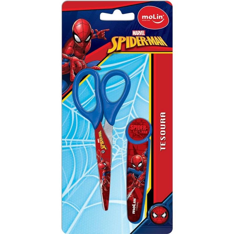 TESOURA ESCOLAR SPIDERMAN MOLIN - REF. 16080 - 1 UNIDADE