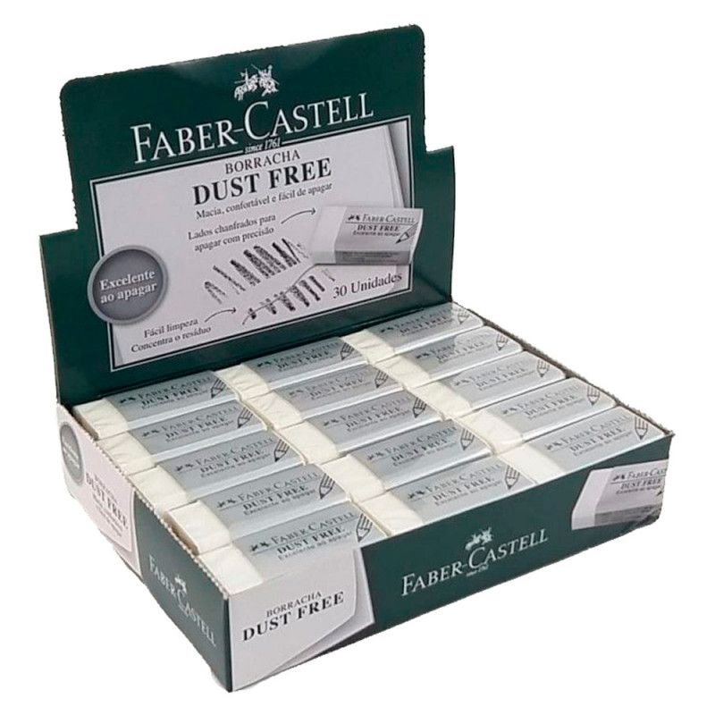 BORRACHA DUST FREE PEQUENA FABER - REF. 187137 - CAIXA COM 30 UNIDADES