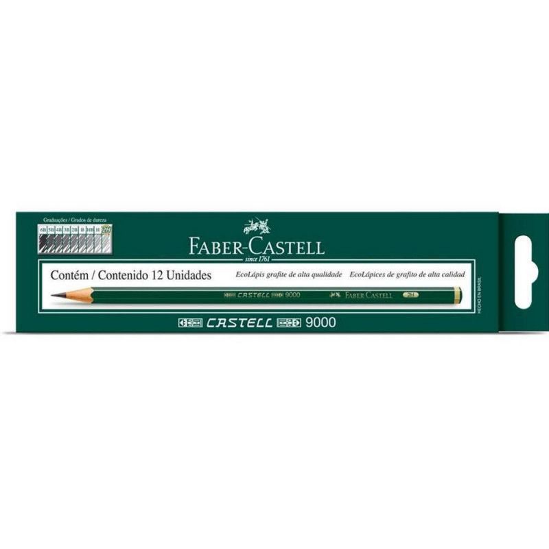 LAPIS PRETO 2H FABER-CASTELL  - REF. 90002H - CAIXA COM 12 UNIDADES